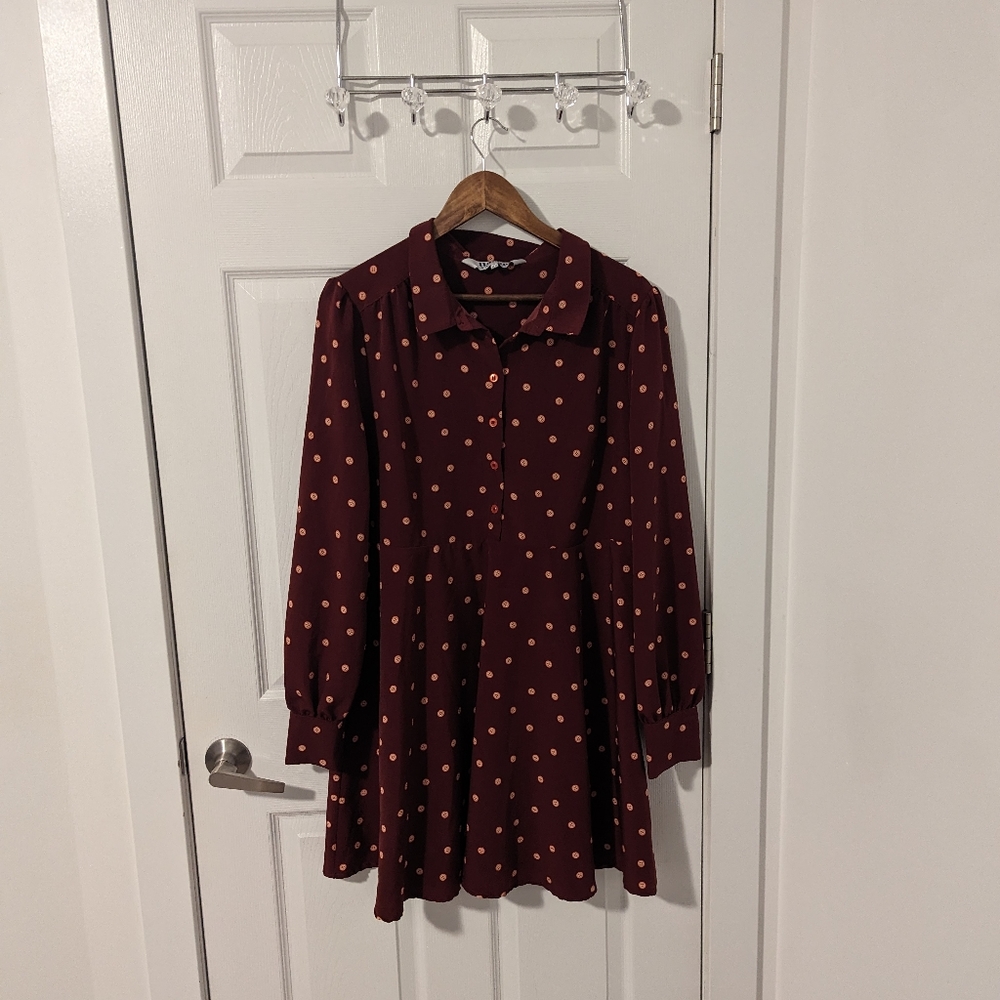 Button Pattern Dress